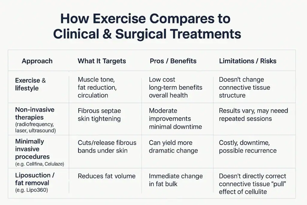 Sculpting Your Bum: Can Toning Exercises Really Reduce Cellulite? 2 How exercise compares to treatments from Lipo 360 Shepperton Green