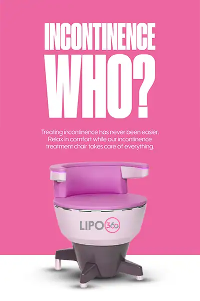 LIPO360 EMS Chair Can Help with Urinary Incontinence 2 Image of a urinary incontinence treatment seat Shepperton Green